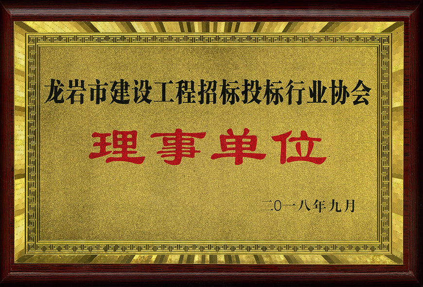 龍巖市建設工程招標投標行業協會 理事單位
